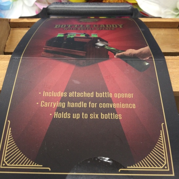 Wooden bottle caddy. New - Picture 3 of 7